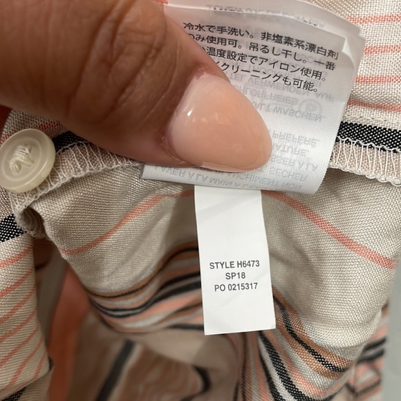 Madewell Button Up Collared Courier Shirt in Aldwin Stripe Size S Style H6473 - Picture 7 of 9